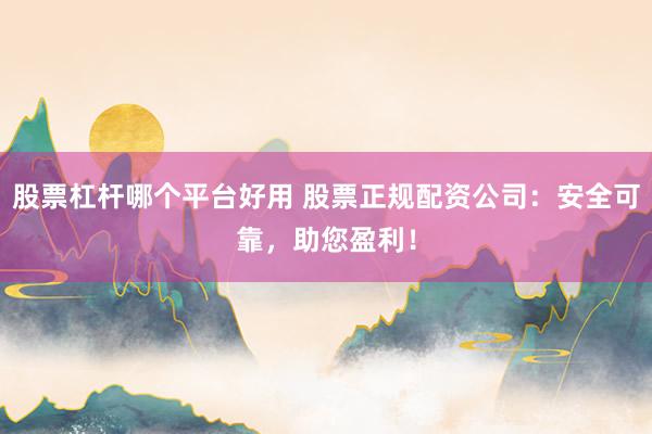 股票杠杆哪个平台好用 股票正规配资公司:安全可靠,助您盈利!